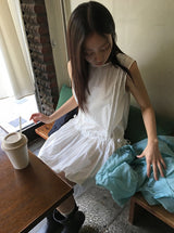 ミハノースリーブバルーンミディワンピース