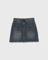 [B-DENIM] CUTTING MINI SKIRT 030