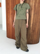 Pecon Tattoo Semi Crop Short Sleeve T-Shirt
