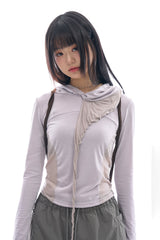 Alicorn draped hooded tee