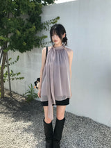 Sein Chiffon Halter Blouse (3 colors)