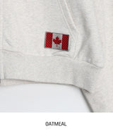 Flag print hoodie zip-up