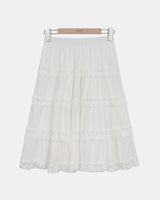 Reba Flare Tiered Midi Skirt