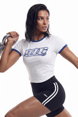 Clear 916 Ringer Crop Short Sleeve