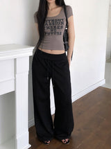 クボリブレタリングスリム半袖Tシャツ