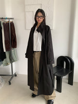 HIGH NECK MAXI TRENCH COAT (3C)