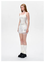 13DE MARZO Bear Lacy Bowknot Shorts