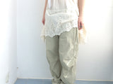 Natural Nylon Volume Pants