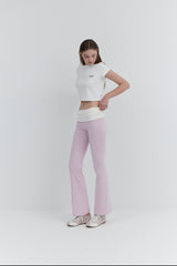 【MADE】 Roll-Up Flare Pants_Pink