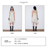 rirri 25SS New Arrival Polka Dot Slim-Fit Resort-Style Flounce Hem Dress