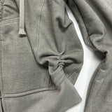 RIGHE UNBALANCE HOODED ZIP-UP GREY