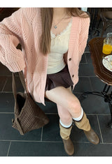New wear レース Vネック ニット 長袖 Tシャツ