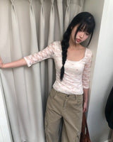 リオナフローラルシア―7スリーブTシャツ