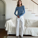 Sheer Tencel T/Shirts_Blue