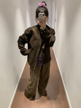 Wavy wide pants (3color)