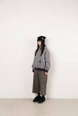 Twister Star Pocket Stripe Hoodie Zip-up - Grey 