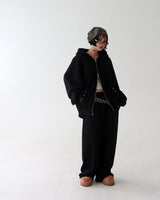 Punching eyelet string wide pants