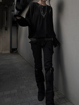 unbalanced loose-fit long sleeves (3color)