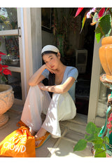 ワイドコットンストレートパンツ