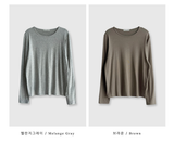 テイク モダール ラウンド ロングスリーブ Tシャツ/ 4カラー