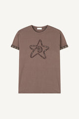 Check Star Applique T-shirt