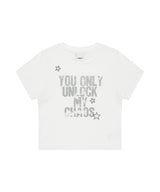 アンロッククロップTシャツ_ホワイト