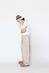fleece oblique cargo pants