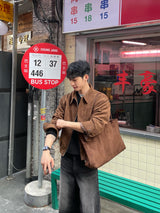 Low Crop Suede Jacket (3colors)