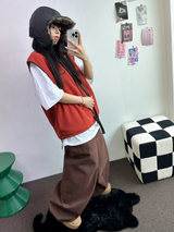 ピーチフリース🍑アメリカンビッグオーバーコットンバルーンパンツ 🤎💜🖤3COLOR