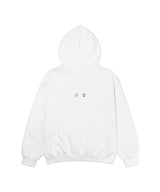 BIG CROSS EYELET HOODED ZIP-UP (WHITE) F26QB038