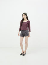 Nue 2Way 3/4タイTシャツ チェリー