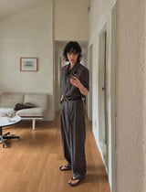 Merid pintuck wide slacks