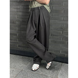 [S/S] ダブルストライプタックワイドスラックス(3color)