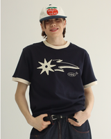 シューティングスターリンガーTシャツ @ ネイビー * アイボリー