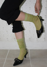 EYELET BUCKLE SLINGBACK