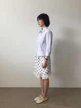 Vert polka dot skirt (2color)