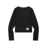 SOFTEN KNIT BUTTON LONG SLEEVE T