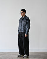 MP WASHED CURVED PANTS BK