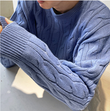 cable cosyharu semi-over knit
