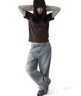 Tendi Fold-Over Wide Jeans