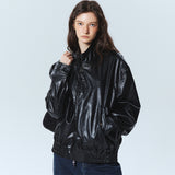 VEGAN LEATHER BLOUSON JACKET_BLACK