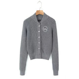 Real Button Embroidered Knit Cardigan