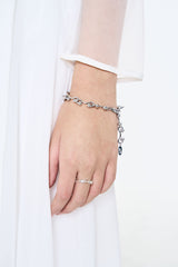 NO.598 [SILVER] ウェーブ ツー ホールド ボール ブレスレット