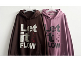 Rear Let It Flow Crack Lettering Overfit Hoodie