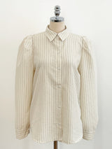 Stoney Stripe Puff Shirt Blouse