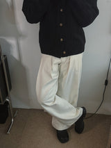 ASCLO Wool Deep Tuck Wide Slacks (3color)
