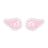 fluffy hair clip-pearl ribbon angel(pink)