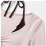 Eira Halter Layered Shirring T-shirt