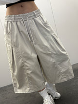 General Cotton Pintuck Balloon Bermuda Shorts 4color