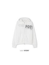 Post Printed Zip Hoodie